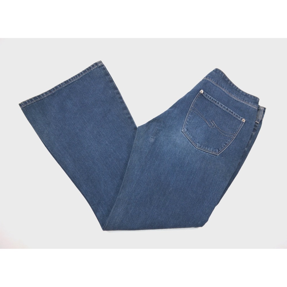Vintage Silver Brand Denim Blue Jeans  Flared Womens 31  Inseam 30.5" Y2K